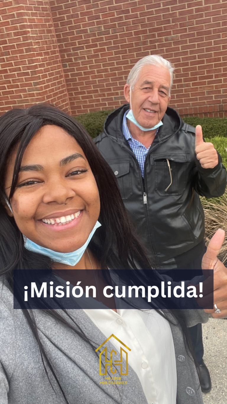 Mi Casa Multiservice client celebrating a completed immigration process
